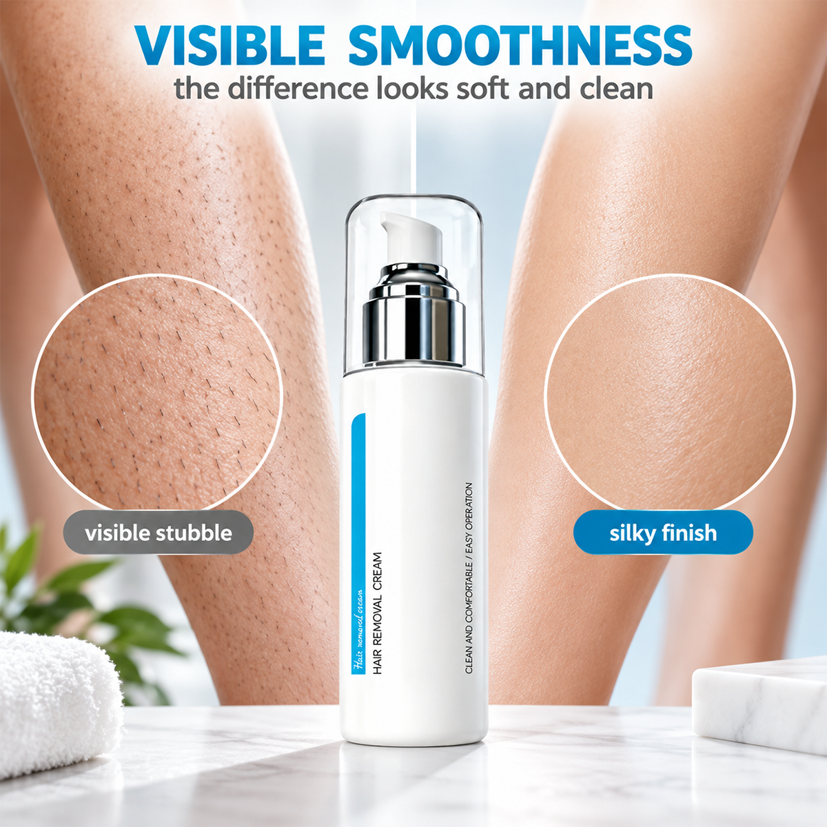 🌸 Ice-Cooling Hair Removal Cream – instantly soothes sensitive skin. ✨