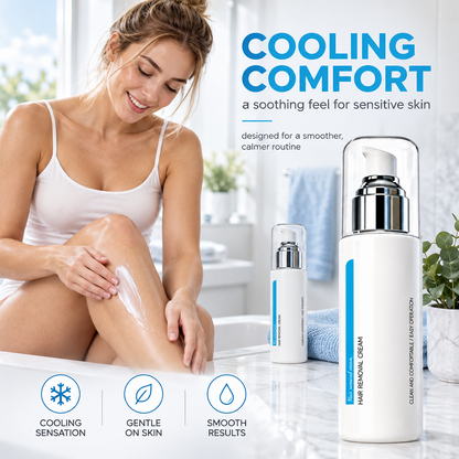 🌸 Ice-Cooling Hair Removal Cream – instantly soothes sensitive skin. ✨